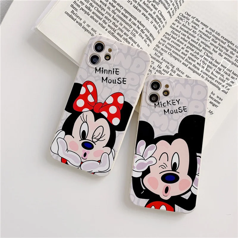 

Minnie Mickey Phone Case For Apple 13 PRO MAX 12 iPhone 12 Mini 11Promax 11 9 Silicone 7 8plus 6 Se2