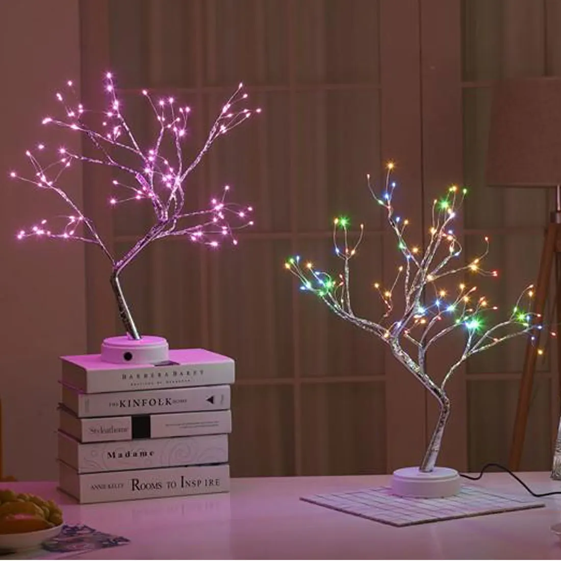 

LED Rose Flower Table Lamp Tree USB Night Lights Christmas Gift For Kids Room Rose Flower Home Decoration Lighting