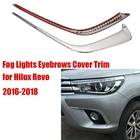 Хромированные противотуманные фары, накладки для бровей, ветровой нож для Toyota Hilux Revo 2016-2018, внешние автомобильные аксессуары, Стайлинг автомобиля