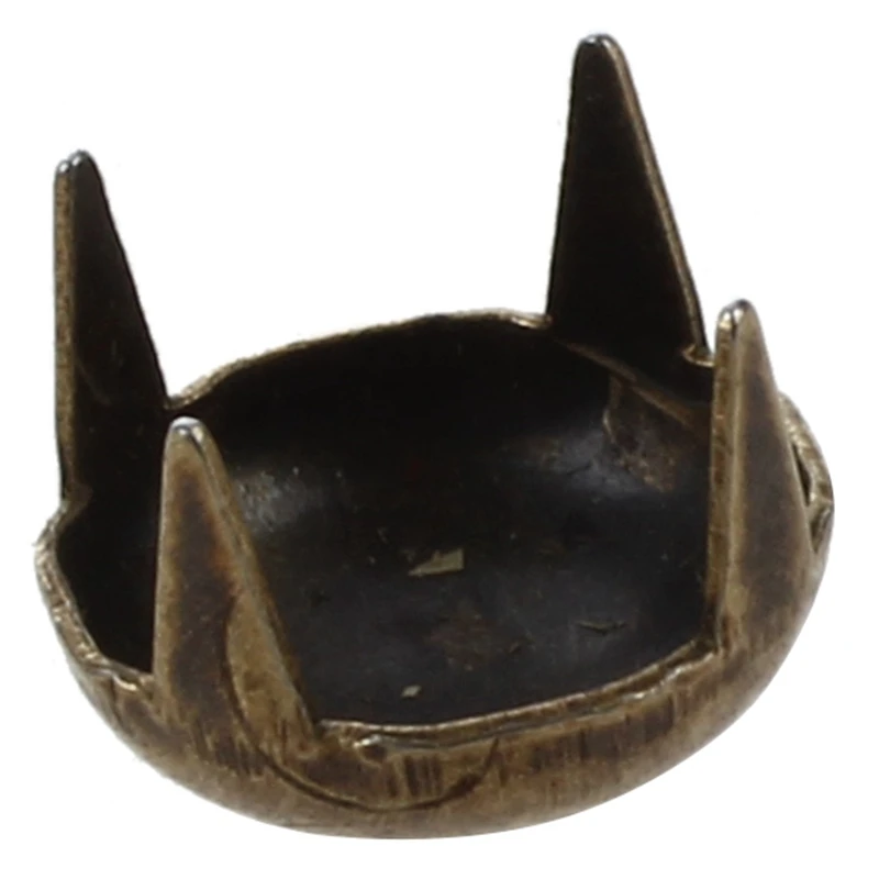 

100Pcs 7mm Round Rivet Cone Bronze Decorative Studs Rivet & 100 x Gun Black Clips Spikes Rivets Squares 5mm