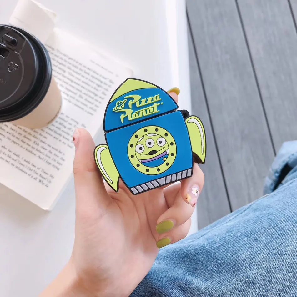 Чехол для AirPods, 3D сетчатый, красный, мультяшный, аниме, стерео, ракета, три глаза, чехол для наушников, для Airpods 2/i10/i11TWS, защитный чехол