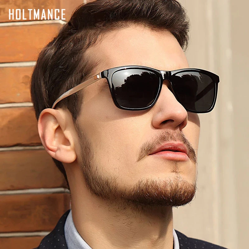 

HOLTMANCE Aluminum Magnesium Polarized Men Sunglasses Mirror Square Sun Glasses Brand Male Women Driving Glasses UV400 Eyewear