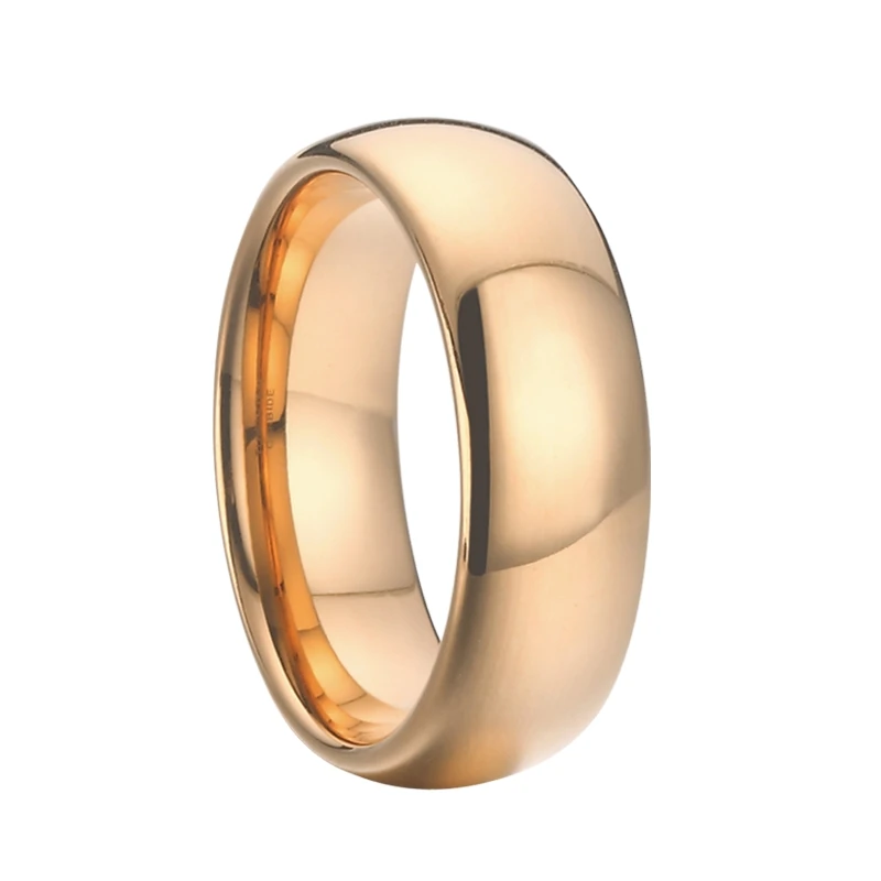 

wholesale 18k rose gold plated real 857 tungsten carbide rings for men and women 8mm