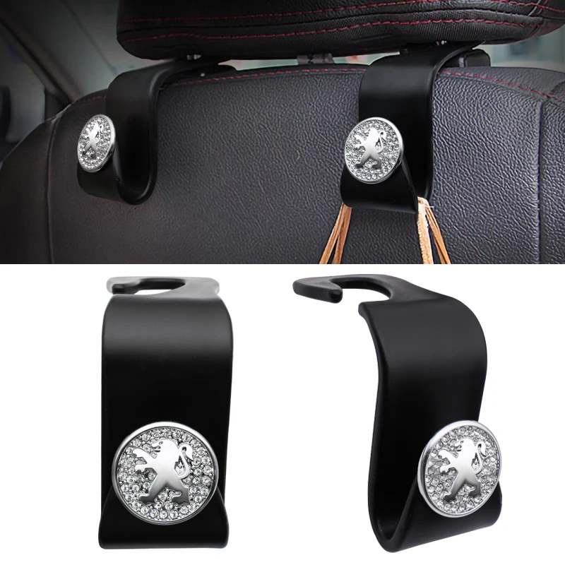 

1/2pc Car Clips Back Seat Hook Hanger Auto Decoration Accessories for Peugeot 206 207 307 3008 2008 308 407 408 508 107 208 5008