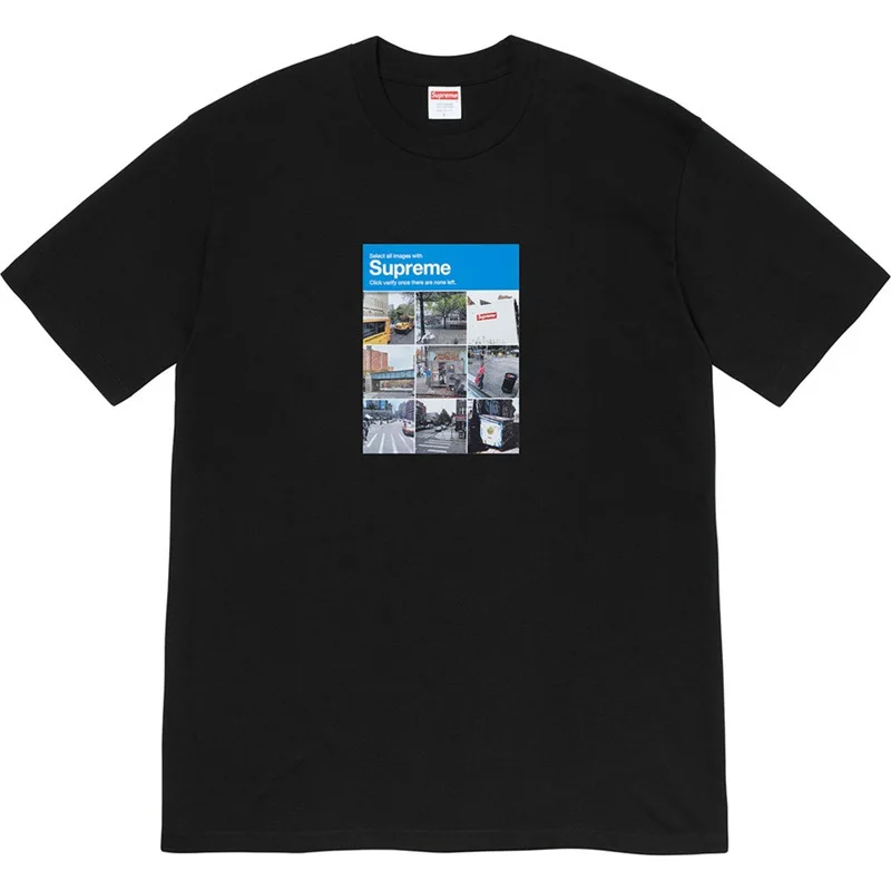 

Spring/Summer 2021 Hip-hop TEE Superme Nine-square Grid Street View Verification Photos