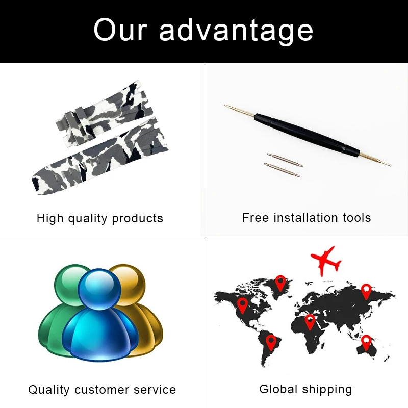 28mm 30mm AP Silicone Watch Belt Rubber Watchband Sports Camouflage Band Men Bracelets for Audemars And Piguet Strap Pin Buckle