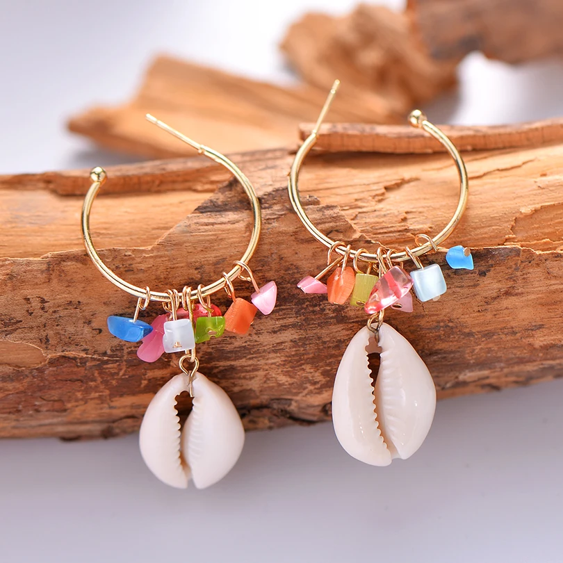 2019 новейшая натуральная морская раковина Висячие серьги для женщин модный
