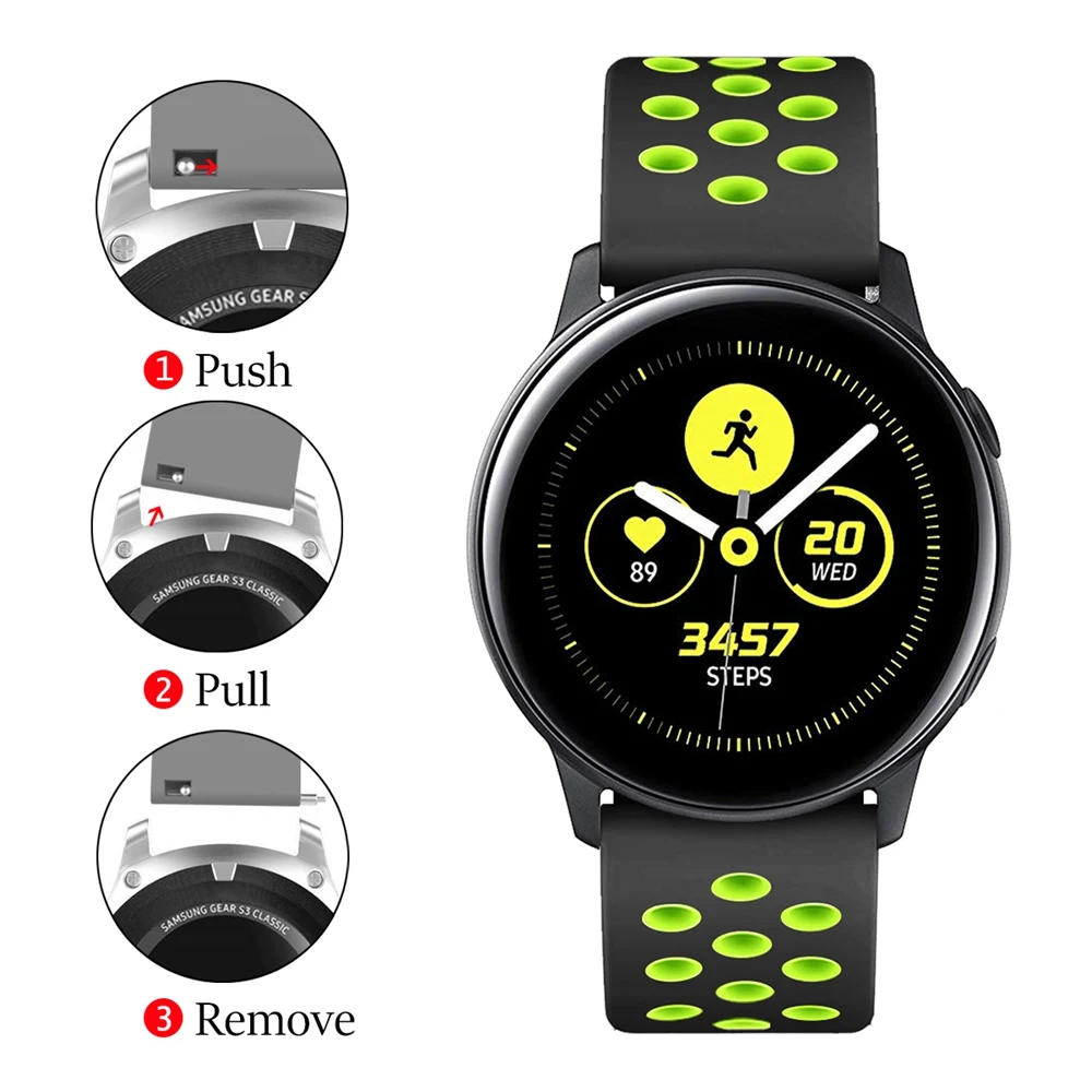 Спортивные часы ремешок для samsung Galaxy Watch 42 мм активный смарт запасные ремешки