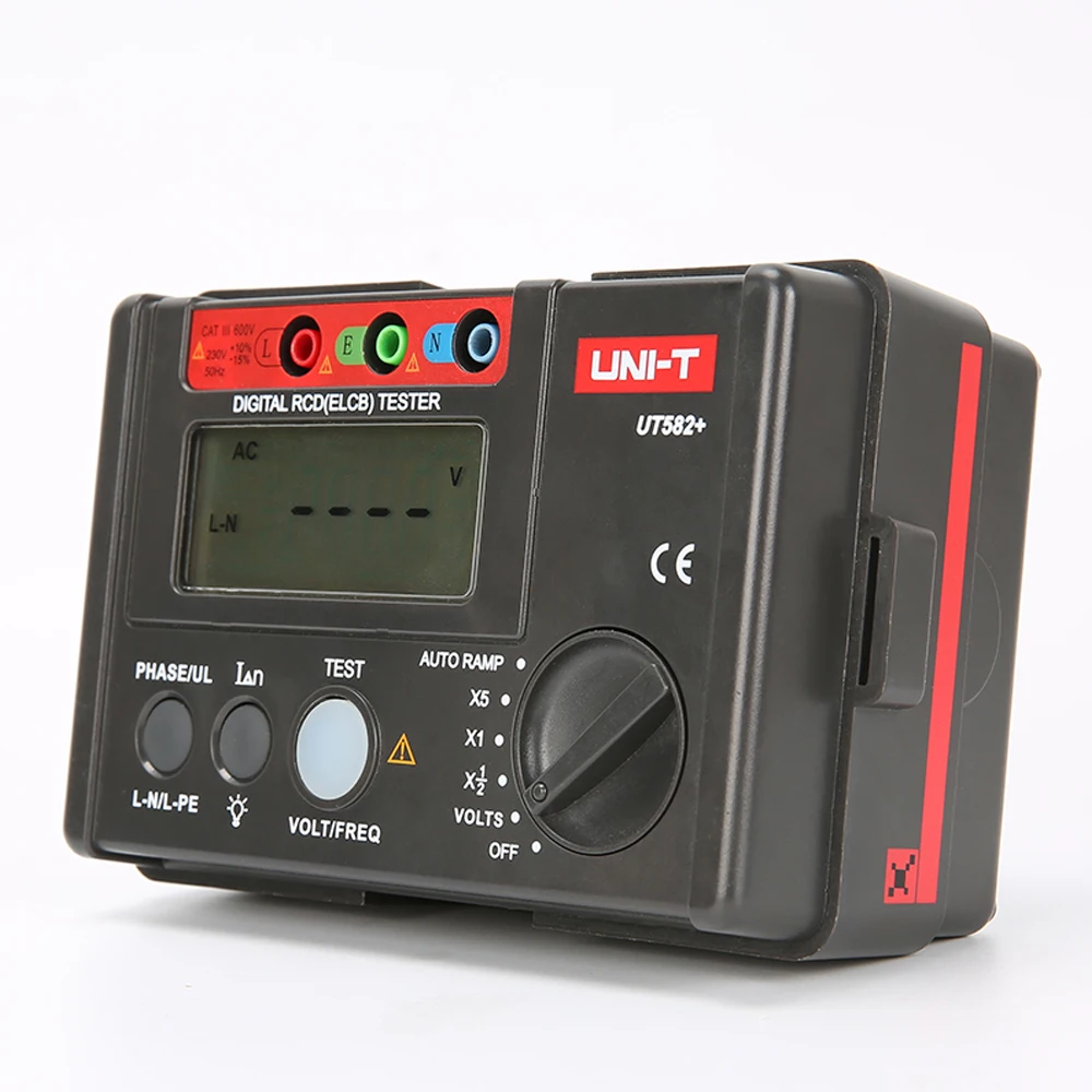 UNI T UT582 + цифровой RCD (УЗО) Тесты er выключатель утечки Напряжение погоды 30V ~ 600V время