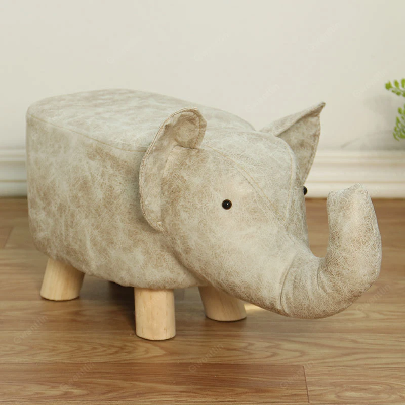 Современные табуретки с животными слон корова динозавр дерево маленький табурет