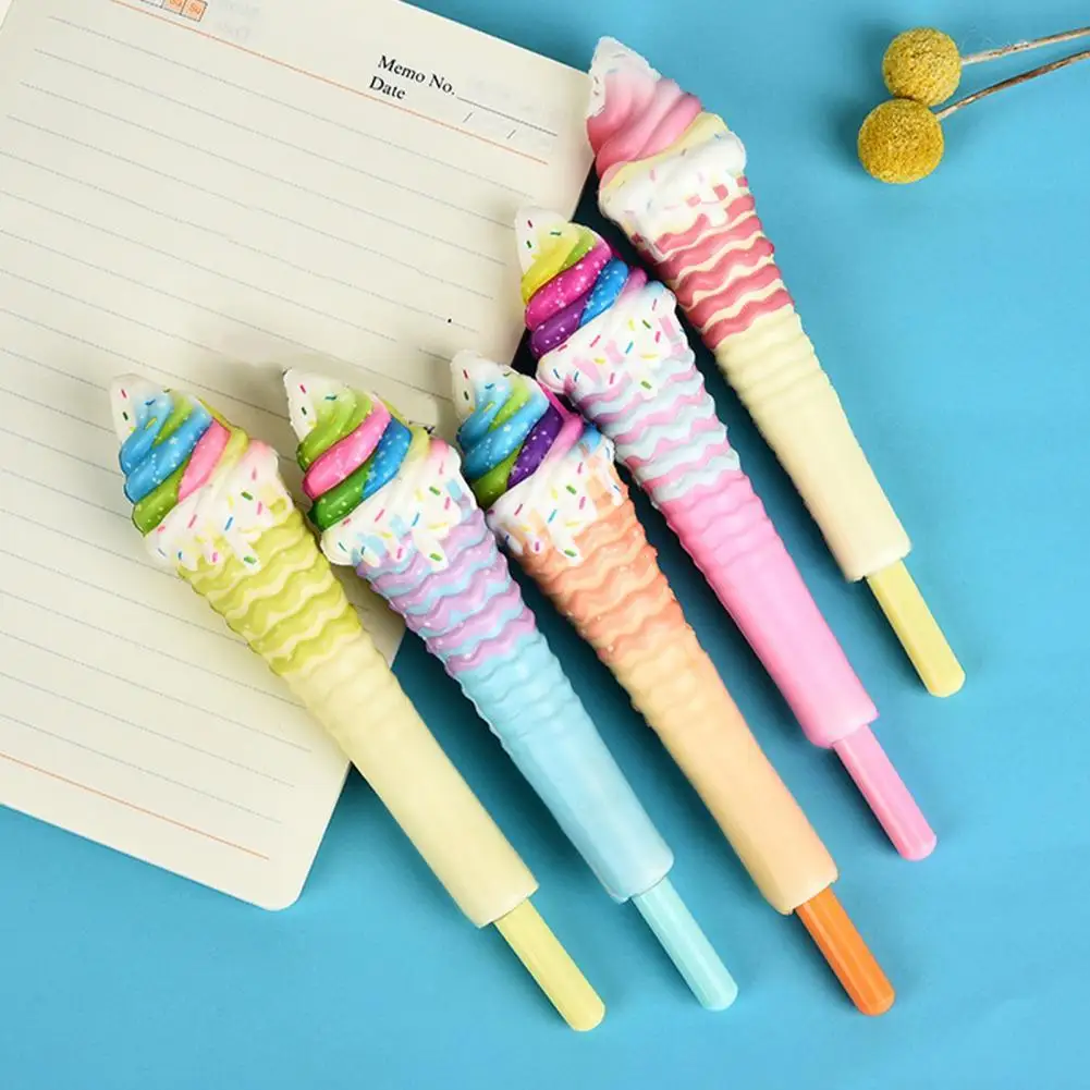 

Cartoon Pen Eco-friendly Wear Resistant PP Shaped Gel Pen Decompression Creative Ice Cream Lovely Cartoon Pen