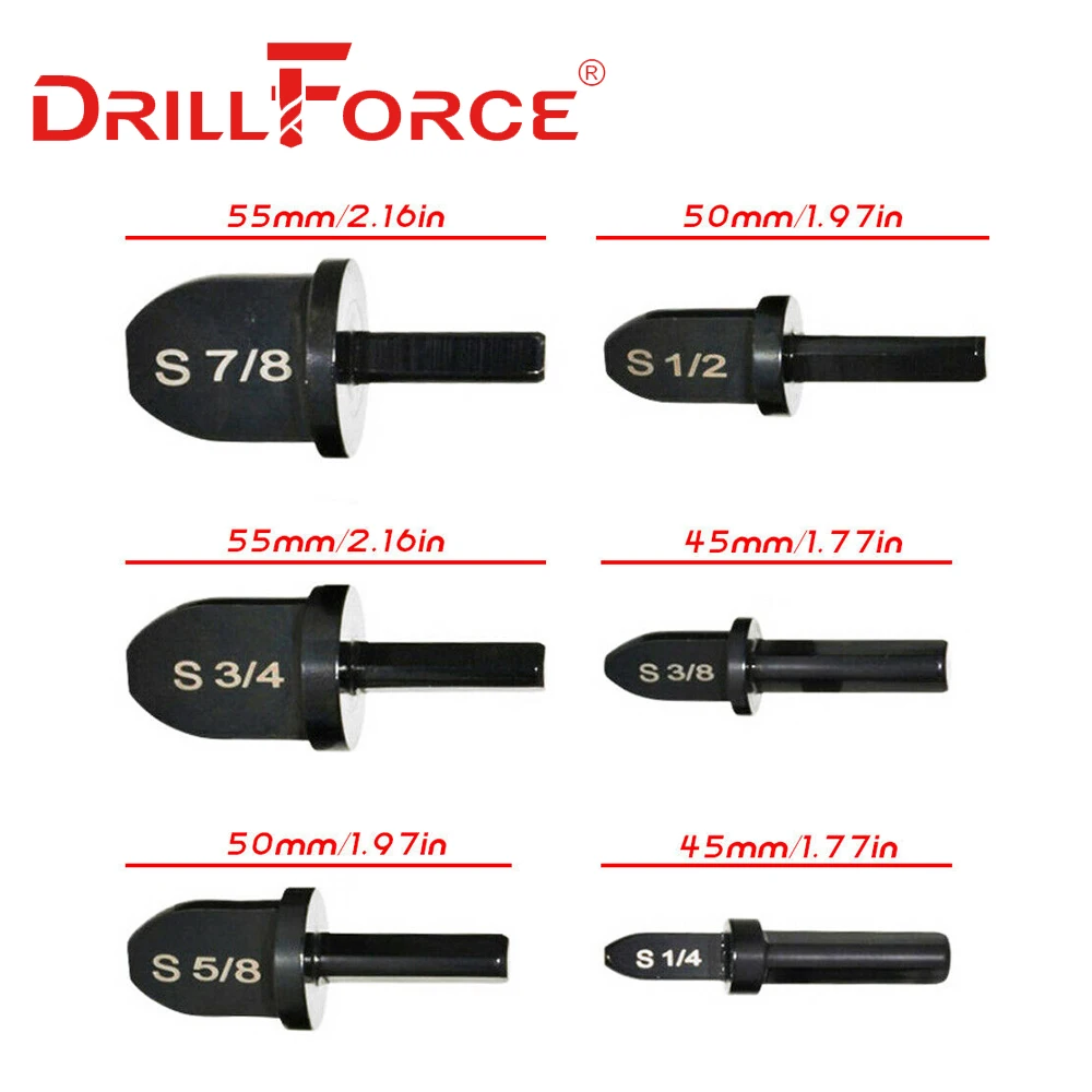 Набор сверл Drillforce комплект из 6 насадок для развальцовки труб обслуживания 7/8 3/4 5/8