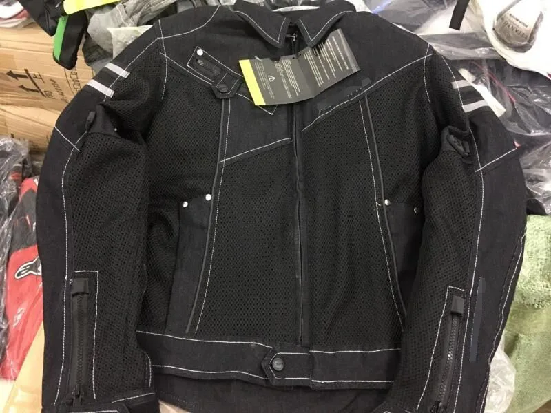 black 19 классический Komine JK-006 мотоциклетная куртка/гоночная куртка/джинсовый сетчатый гоночный костюм с защитным оборудованием - Цвет: black