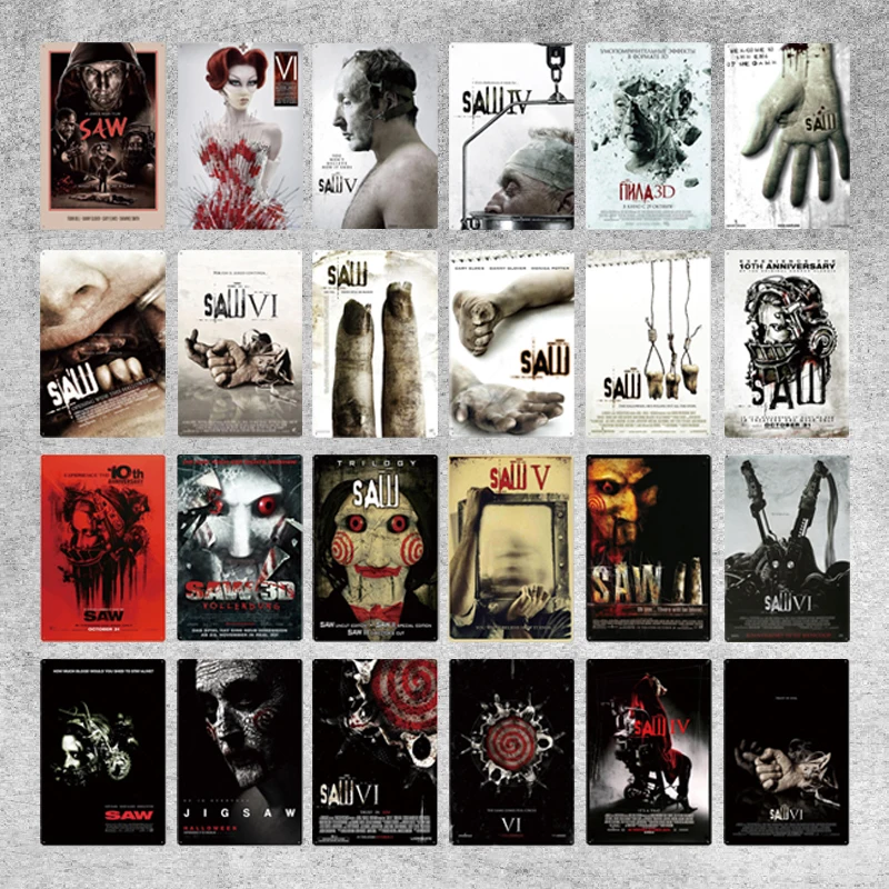 

Horror Thriller Series Movies Metal Plaque Plate Poster Painting Wall Iron Tin Sign Retro Picture Wall Art For Home Cinema Decor