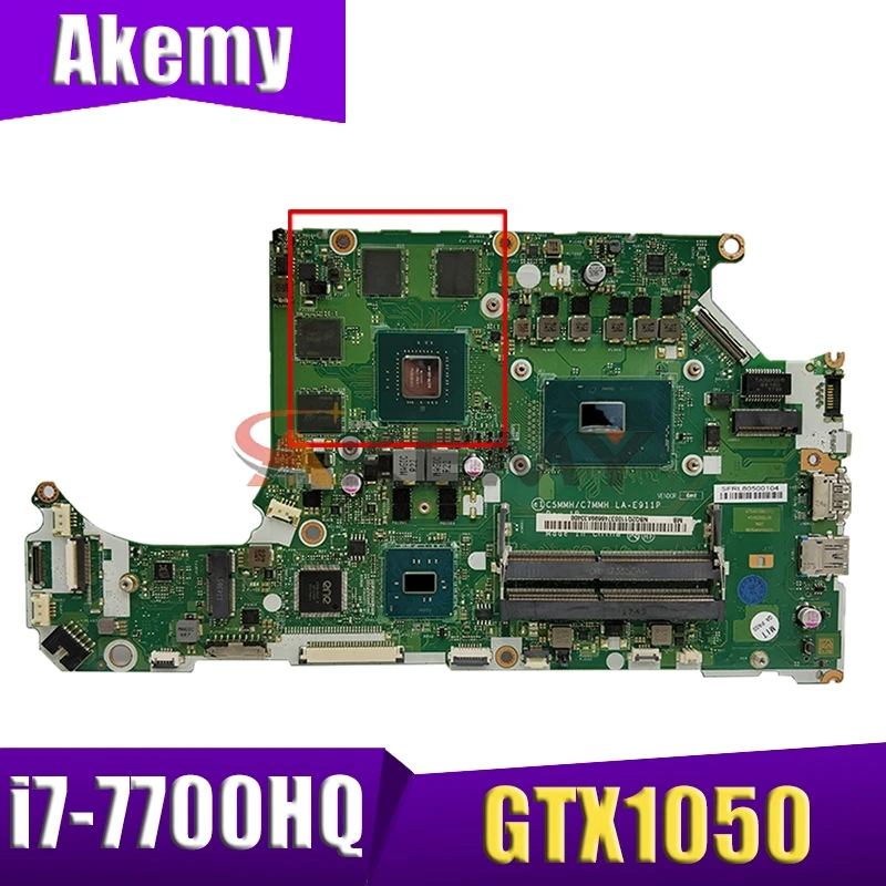 

For ACER AN515-51 A715-71G Laptop motherboard C C5MMH / C7MMH LA-E911P PU i7-7700HQ GPU GTX1050 DDR4 Test OK Mainboard