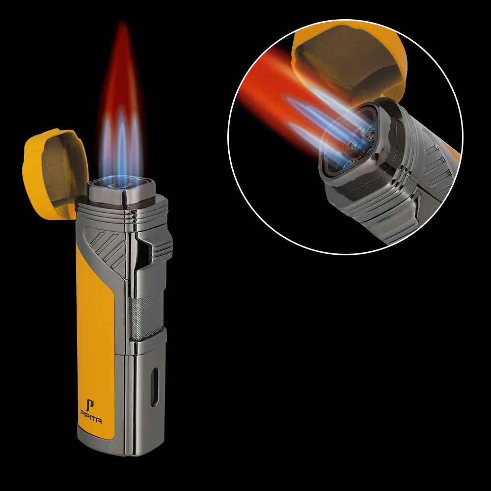 Ветрозащитная Бутановая Зажигалка PIPITA многоразовый фонарь 4 зажигалки с красным