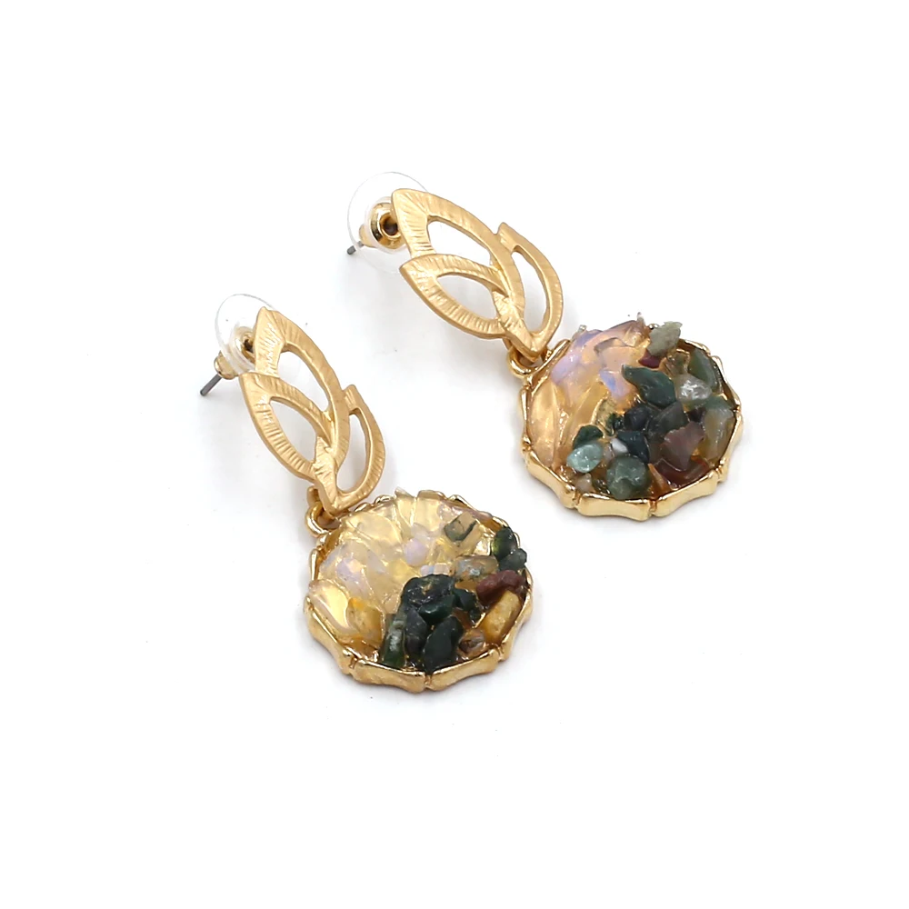 Новые гвоздики Vodeshanliwen золотые серьги с камнями для женщин очаровательные