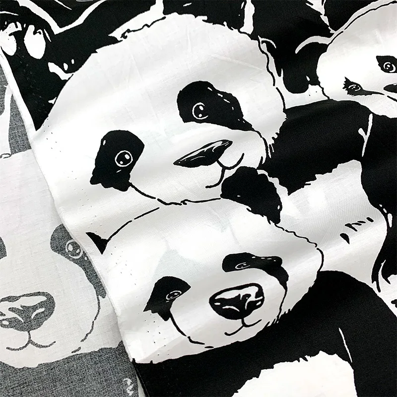 50*145 см хлопковая ткань с мультяшным принтом панды материал для шитья квилтинг