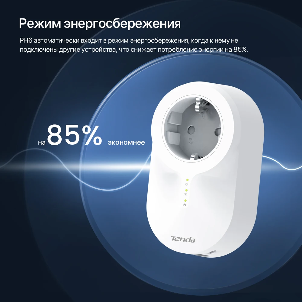 PH6 Powerline (PLC) AV1000 комплект гигабитных адаптеров 2 шт. / Лот |