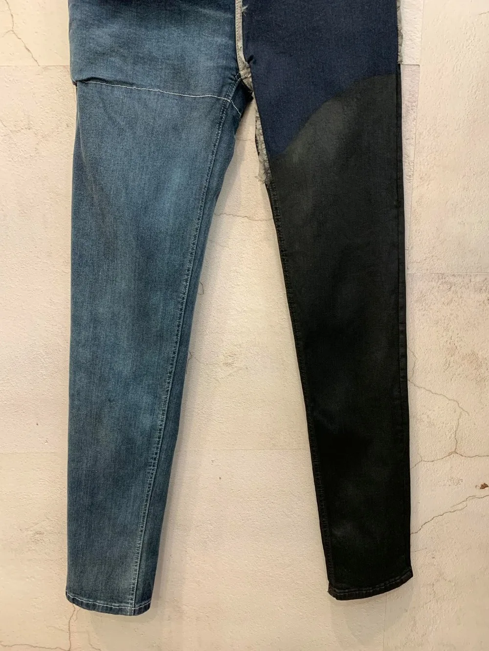 19ss Owen Seak, мужские джинсы, хлопок, готический стиль, мужская одежда, Осенние прямые мужские одноцветные Джинсы, Брюки