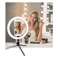 photo studio phone video led beauty ring light with stand photography dimmable ring lamp desktop live flash bracket ring light