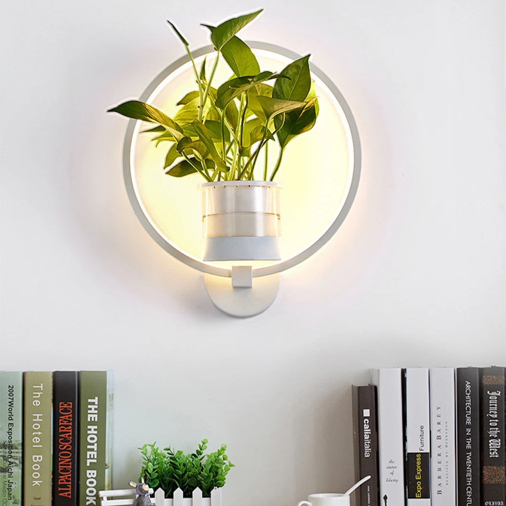

Nordic Plant Wall Lights Innovative Bedside Bedroom Lamp Creative Home Decoration Simple Modern Aisle Wall Lamp