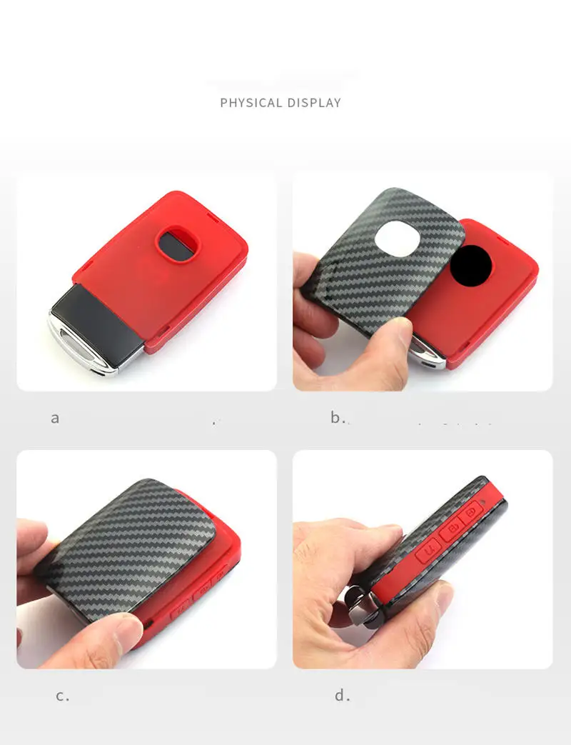 

Carbon Fiber+Silicone Car Key Cover Case For Mazda 3 Alexa CX-30 CX30 CX5 CX 5 CX-5 CX-8 CX4 2019 2020 Car Styling Accessories