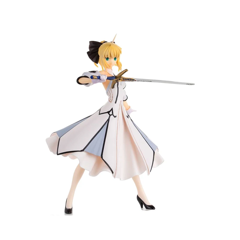 

Anime Fate/Stay White Dress Saber Lily PVC Action Figure Collectible Model Kids Toys Doll T30