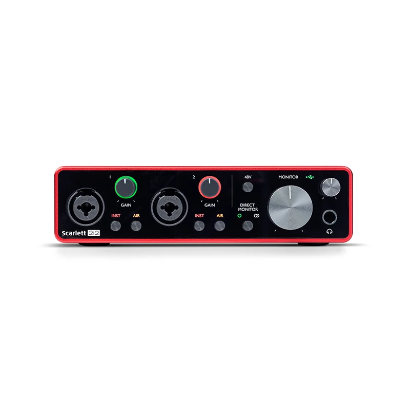 Новинка 2019 Модернизированный Интерфейс Focusrite Scarlett 2i2 3 го поколения USB запись