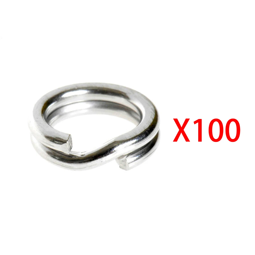 5mm 100 шт. рыболовные Твердые нержавеющей стали оснастки Сплит кольцо приманки снасти - Цвет: 5mm