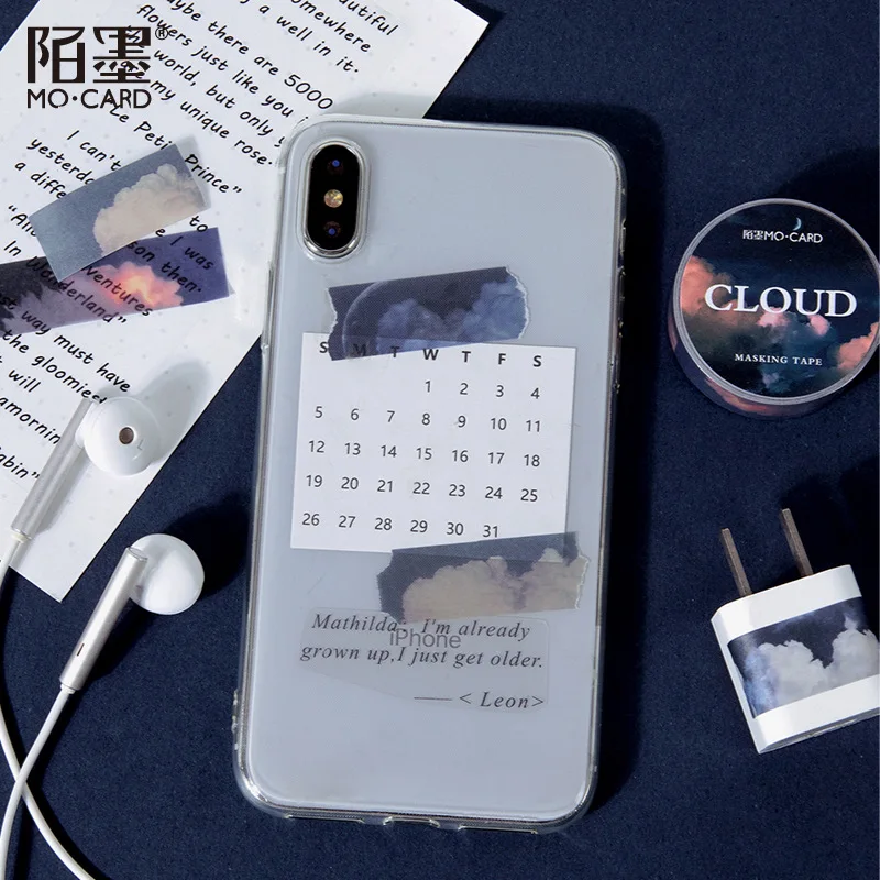 

6 Styles Sulfuric Acid Paper Tape Romantic Natural Starry Sky Series Ins Decoration Stickers Korean Stationery Office Supplies