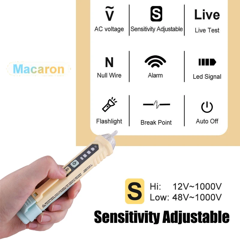Бесконтактный детектор напряжения переменного тока HABOTEST HT90 ручка тестер со