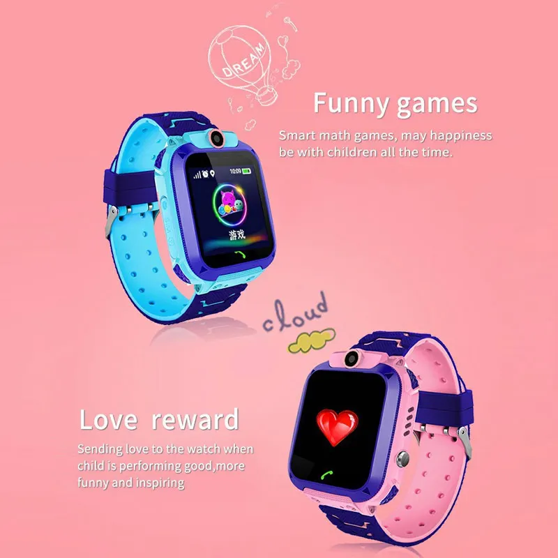 Смарт часы gps GSM локатор сенсорный экран отслеживания SOS водонепроницаемый