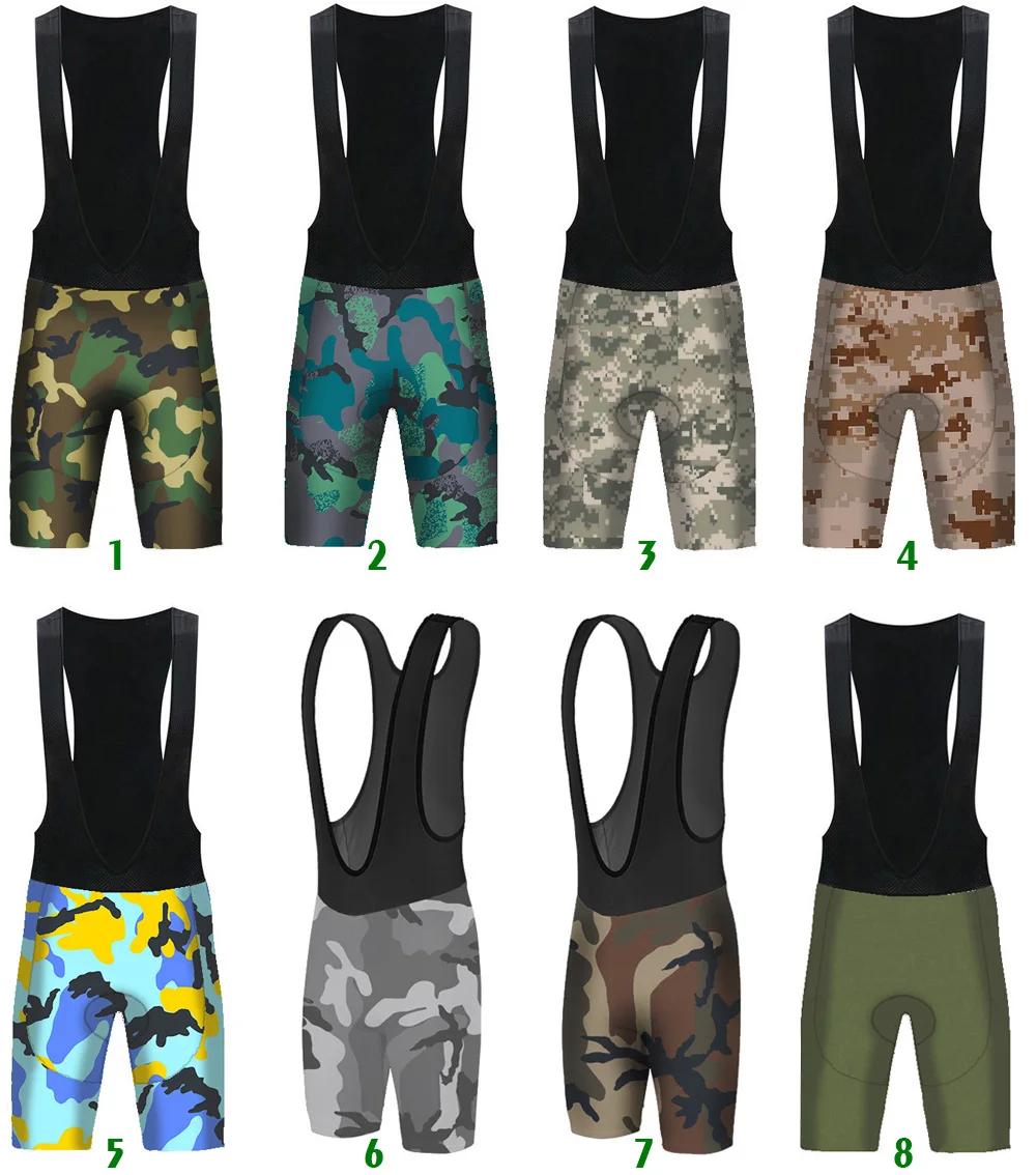 

Camo Cycling Pant Fessional Shorts Padded MTB Pro Race Mountain Bike Outdoors Road Bicycle Wear Jersey Fitness Summer Sport bib