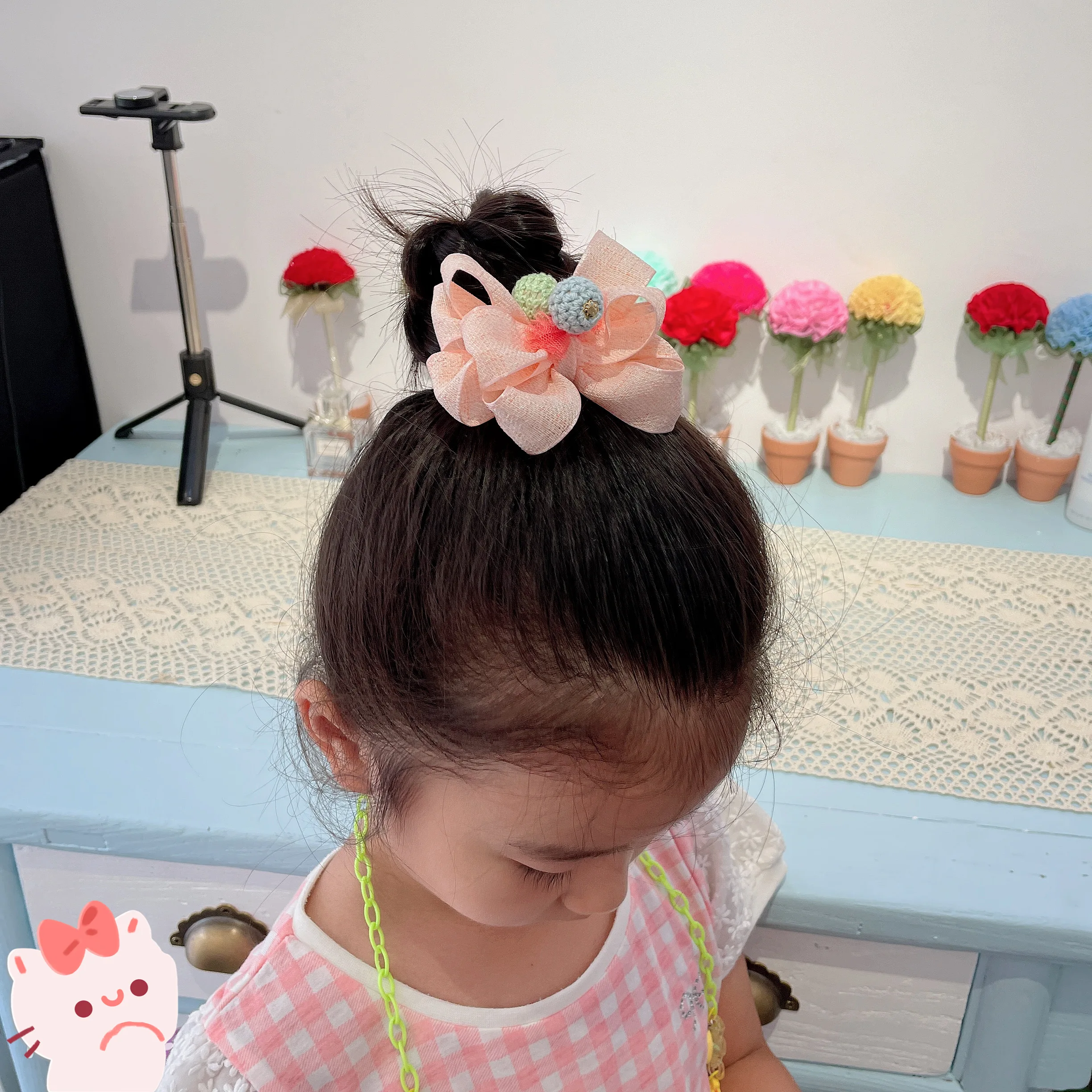 

Korean Version of Fresh Big Bow Children's Head Flower Hairpin Clip