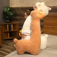 giant lovely alpaca plush toy japanese alpaca soft stuffed cute sheep llama animal dolls sleep pillow home bed decor gift