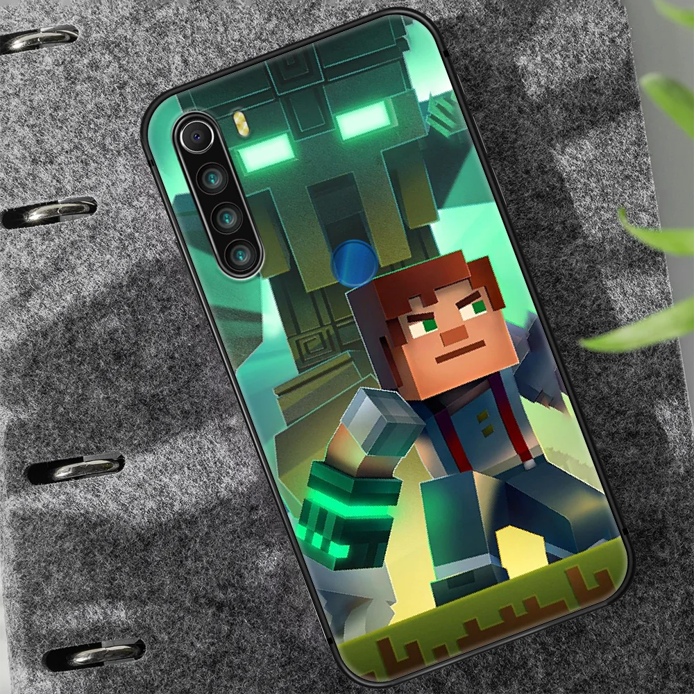 

MINI world Sandbox Phone Case Cover Hull For XIAOMI Redmi 7 7a 8 8a 9 10X NOTE 6 7 7s 8 8t 9 9s Pro Max black Shell Trend Prime