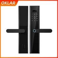 oklar electronic fingerprint door lock with id cardkey unlock security biometric lock digital password for hotel home office