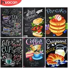 Алмазная живопись HUACAN, доска для вышивки, мозаика с едой, пейзаж, вышивка крестиком, украшение на стену, подарок ручной работы