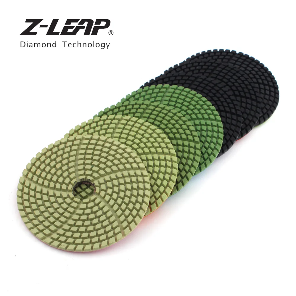 Z LEAP 7 шт./компл. 4 дюйма Алмазный Полировочный диск колодки Гранит Мрамор