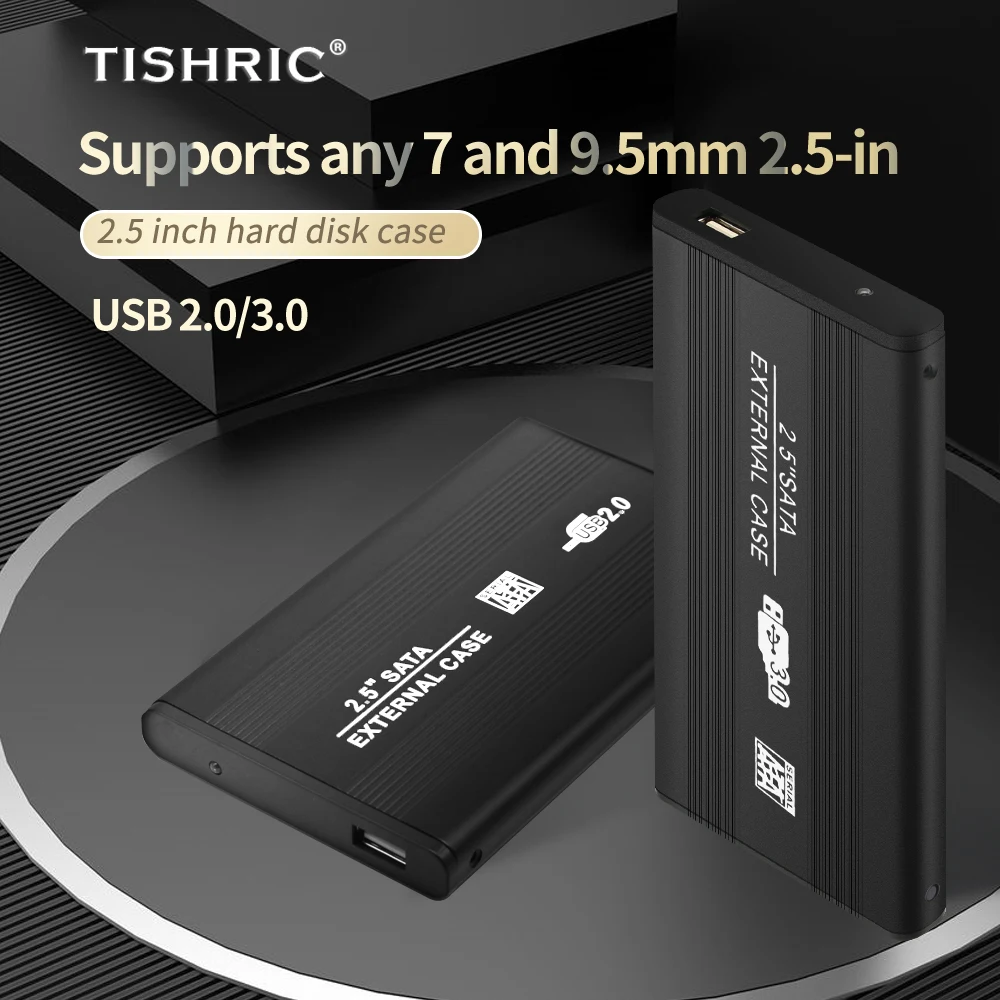 TISHRIC Hdd чехол для жесткого диска с 2 5 Корпус Usb 3 0 Sata футляр внешнего коробка