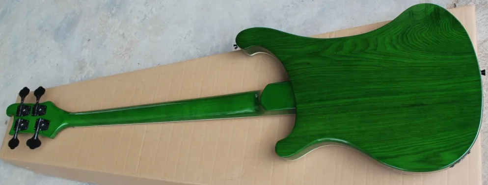 На заказ 4 струны Trans Green 4003 электрическая бас-гитара Черная фурнитура треугольная