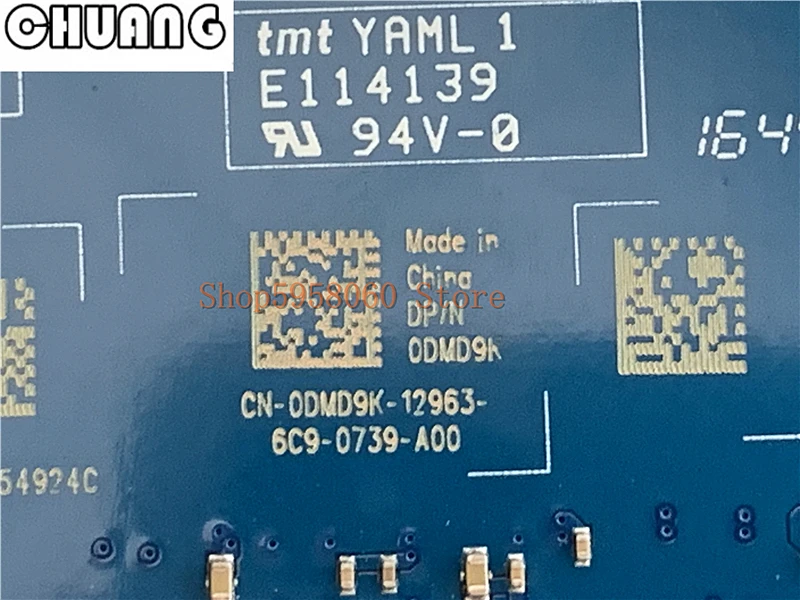 Для Dell Inspiron 5566 5468 материнская плата для ноутбука CN-0DMD9K 0DMD9K DMD9K BAL60 LA-D871P i3-7100u DDR4 100%