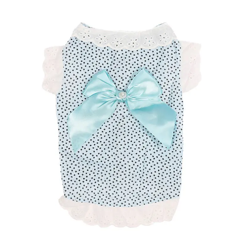 Одежда для девушек и собак юбка собаки хлопковая принцессы пары летняя Дамская