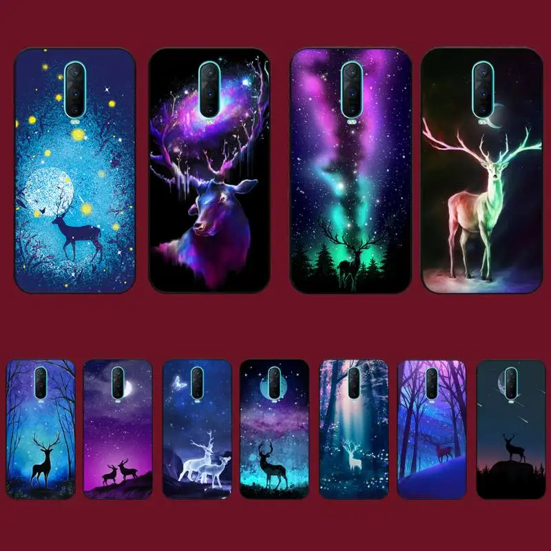 

TOPLBPCS Starry Sky Deer Phone Case for Vivo Y91C Y11 17 19 53 81 31 91 55 V17 11i 9 for oppo