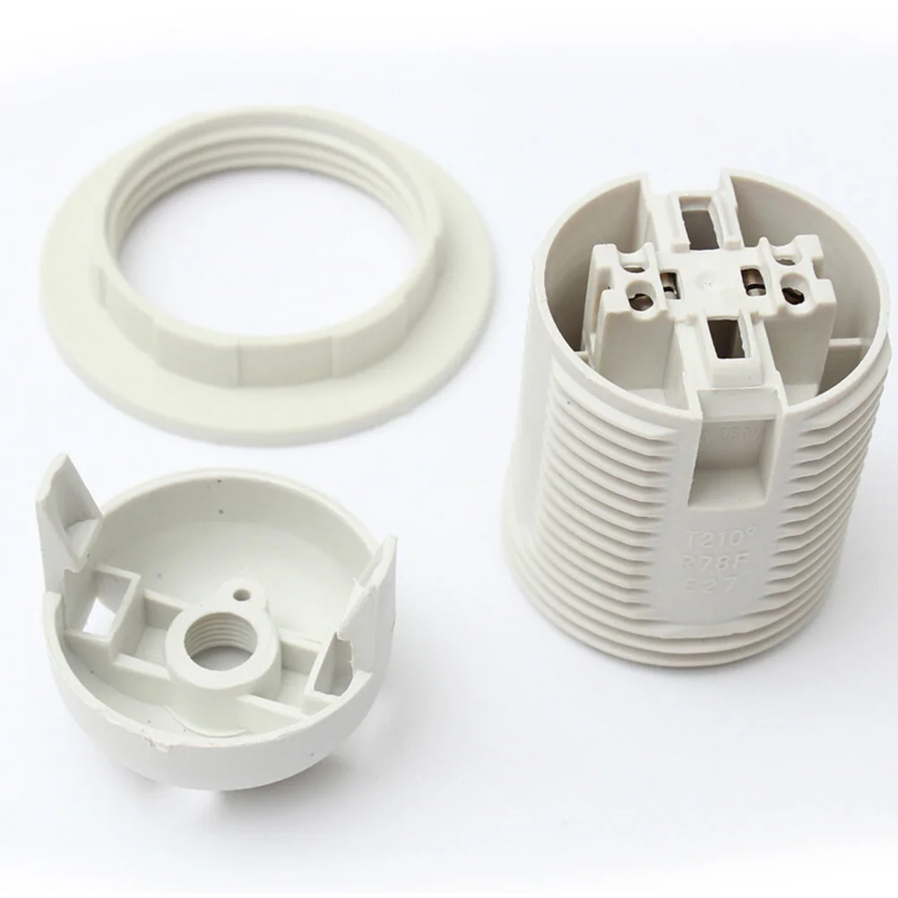 

1PCS High Quality White Black 4A 250V E27 Card-type Lamp Holder CE Certification E27 Socket