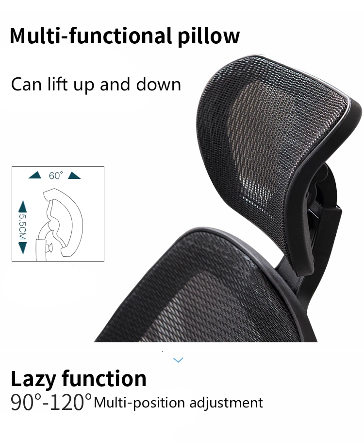 Офисное кресло с сеткой из ткани Waistguard, многофункциональное компьютерное кресло с откидывающейся спинкой, игровое кресло, домашнее вращающееся кресло