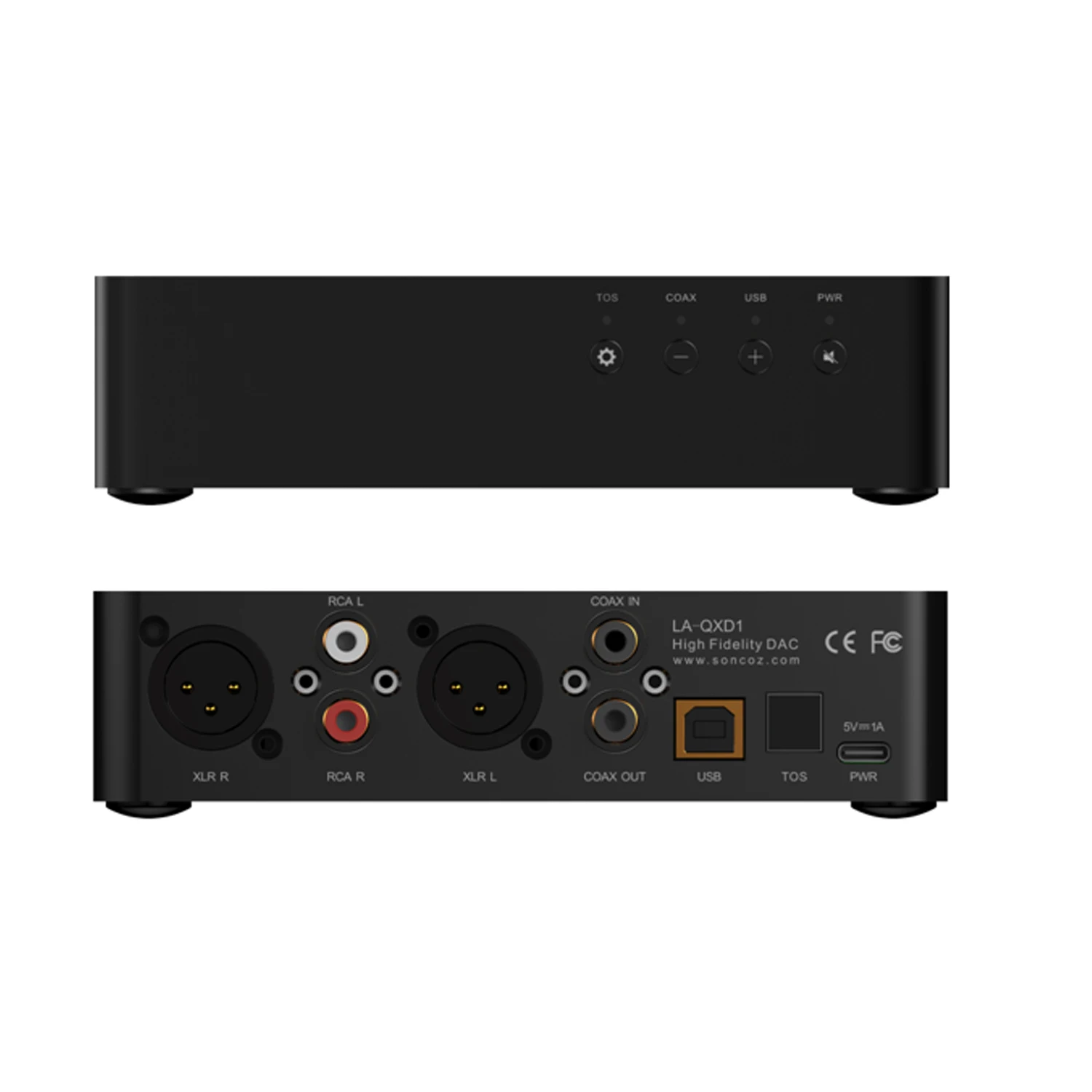 SONCOZ LA-QXD1 полностью сбалансированный USB DAC ES9038Q2M с XLR RCA выход оптический