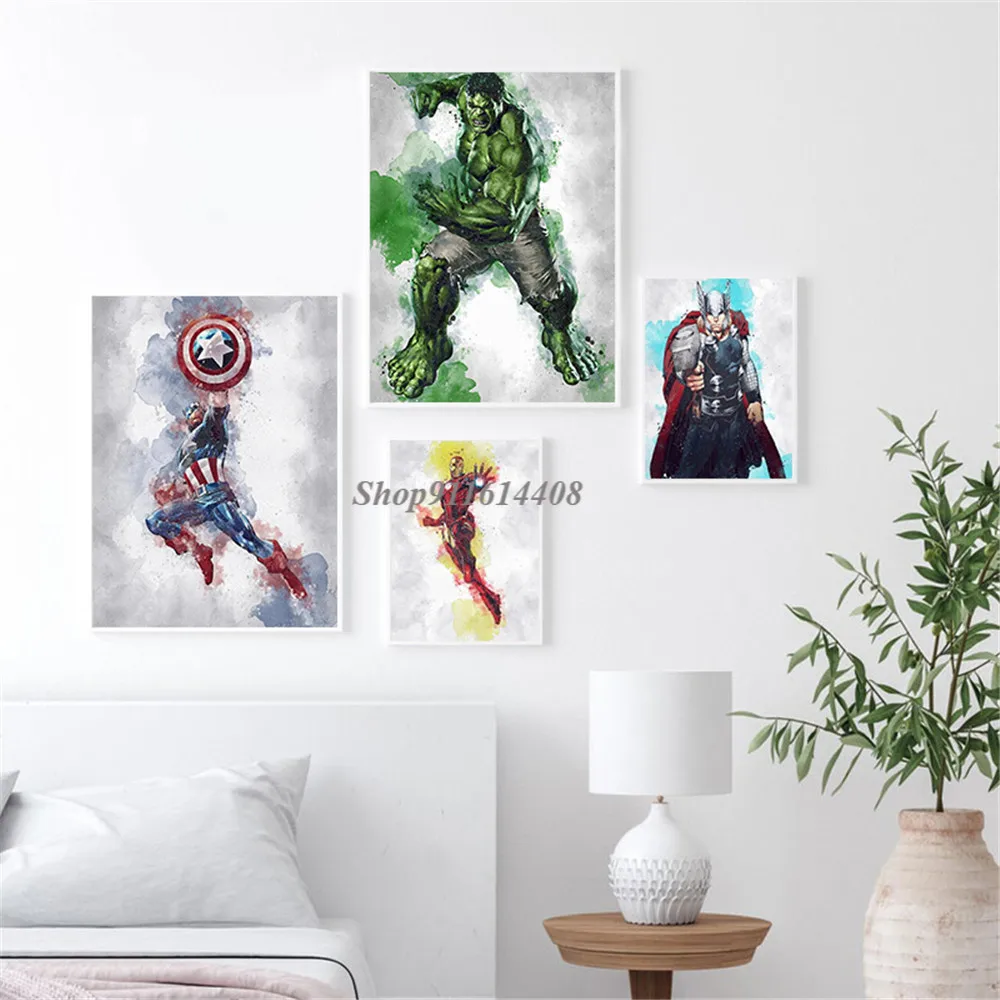 Картина на холсте из фильма Marvel Мстители плакаты и Печать комиксов супергерой