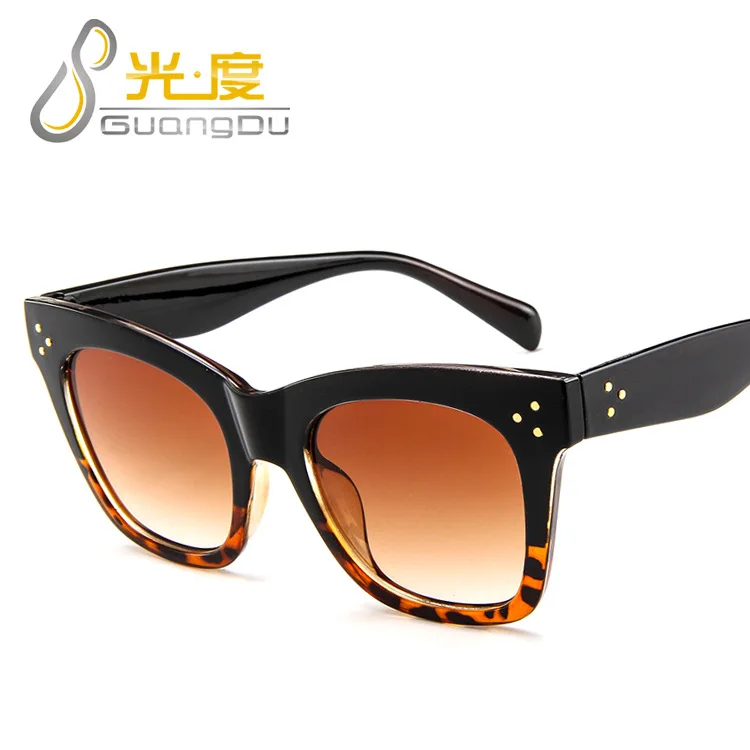 tom ford cat eye sunglasses women trending products leopard tea tf ladies sun glasses big oversized oculos de sol feminino - Цвет линз: shangheixiadouhua